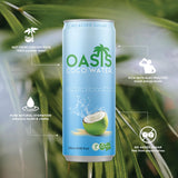 Oasis Coconut Water, 12 Pack, 100% Pure Coconut Water with Electrolytes, Natural Hydration Electrolyte Water Drink, Low Calorie, No Sugar Added, No