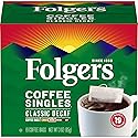 Folgers Coffee Singles Classic Decaf Medium Roast Coffee, 19 Single Serve Coffee Bags