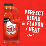 Frank's RedHot Hot Sauce, Original, Made with Cayenne Peppers, Ready-To-Use, Shake or Pour Over Chicken Wings, Sandwiches, Pizza, and More