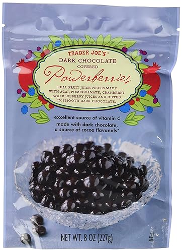 Trader Joe's Dark Chocolate Covered Powerberries...8 Oz. Bag - PACK OF 2