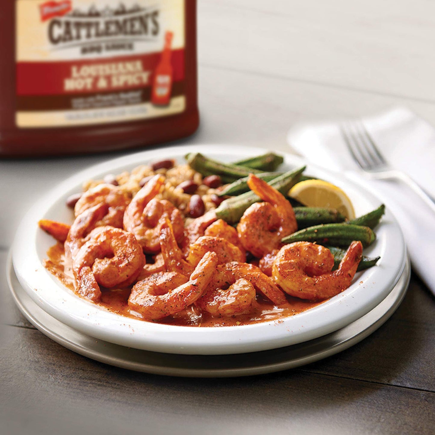 Cattlemen's Louisiana Hot & Spicy BBQ Sauce, 1 gal - One Gallon Container of Spicy Barbeque Sauce Made with Ripe Tomatoes, Best on Shrimp, Chicken