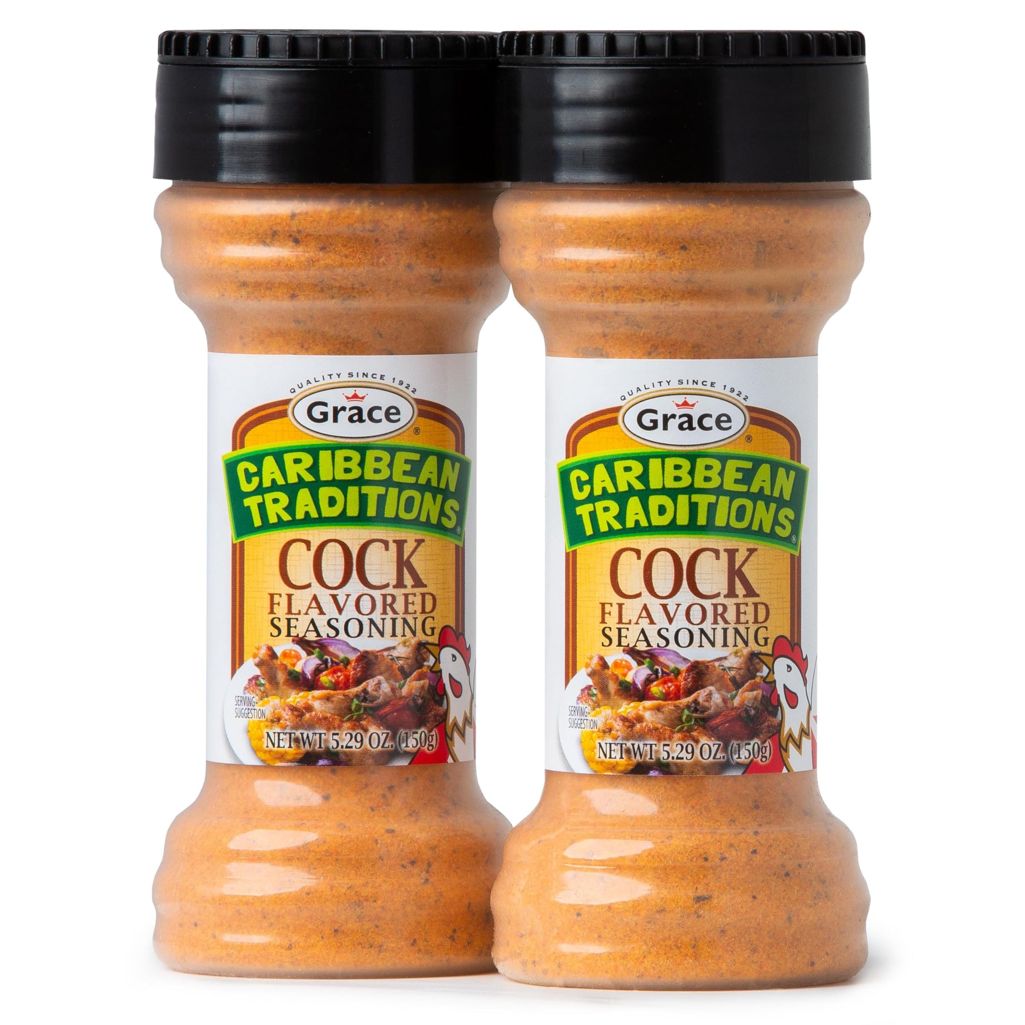 Grace Caribbean Traditions Cock Seasoning 5.29oz - 2 Pack - Jamaican Cock Flavored - Poultry & Chicken Seasoning for Grilling