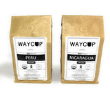 Waycup Organic Peru + Nicaragua (Fairtrade) Kosher Coffee, Ground, (OFT Pack, 2 x 10oz bag)