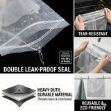 Oven Rack Cleaning Bags 5 Pack, No Scrub Reusable Leakproof Soaking Bags for Grill Grates, BBQ Racks, Stove Grates - Easy Soak & Rinse, No Cleaner