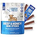 New Primal Snack Mates Beef & Honey Sticks, Healthy Snacks for Kids, Low Sugar High Protein Back to School Snacks, Gluten Free, Mini Jerky Meat Stick