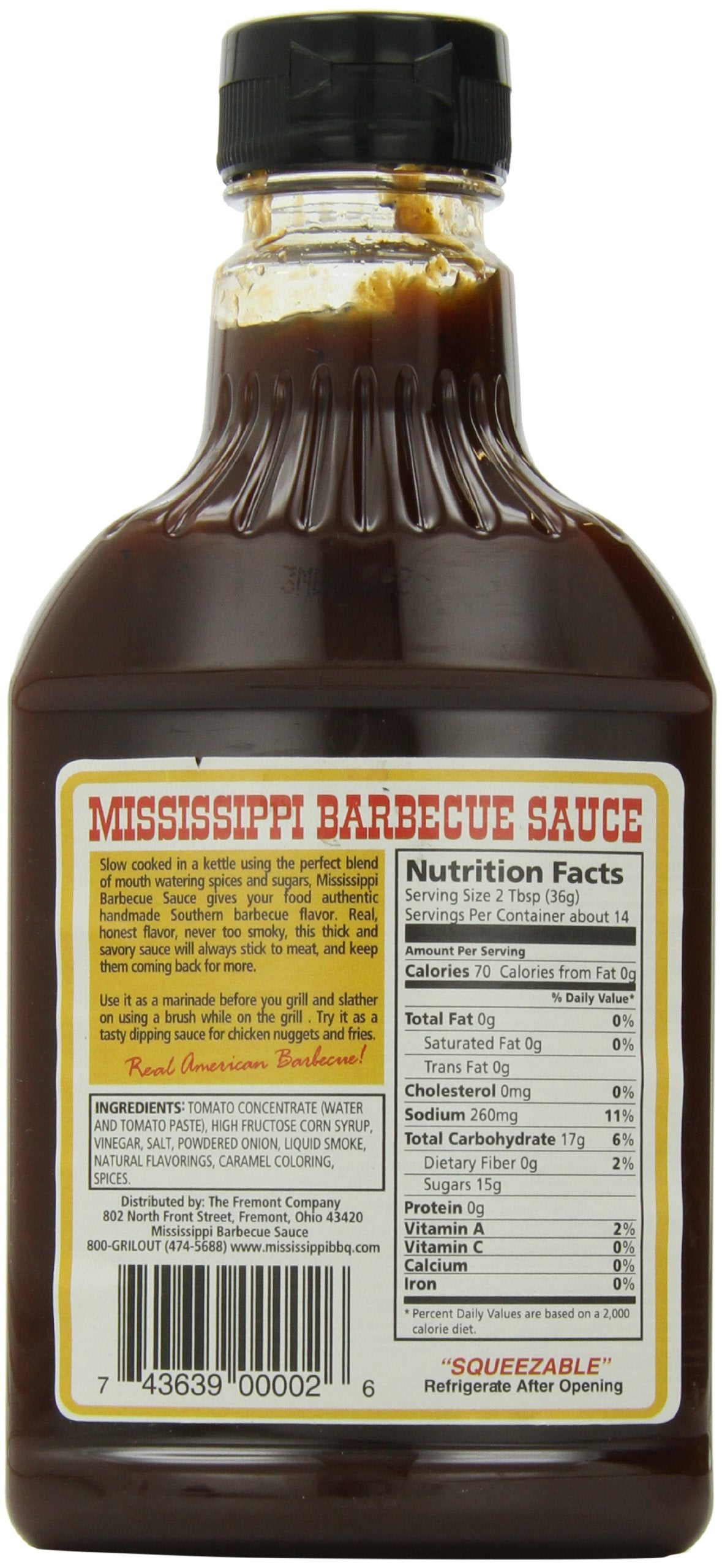 Mississippi BBQ BBQ Sauce, Original, 18-ounces (Pack of6)