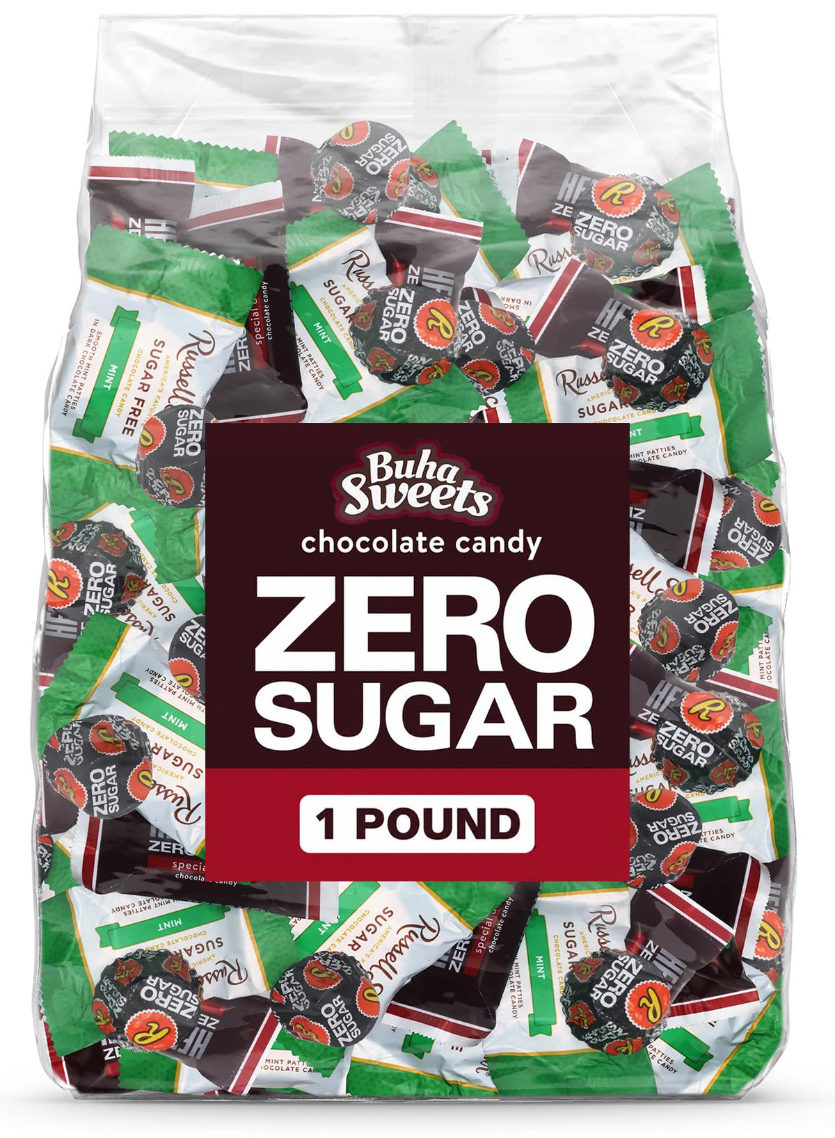 Sugar Free Dark Chocolate Variety Pack - Individually Wrapped Assorted Dark Zero Sugar Candy Mix For Parties, Snacks & Treats (1 Pound)