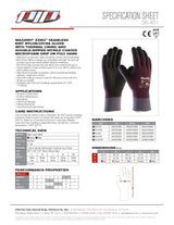 MaxiDry Zero 56-451 Cold Condition Work Glove with Thermal Lining and Full Double-Dipped Nitrile Coating (3, Medium)