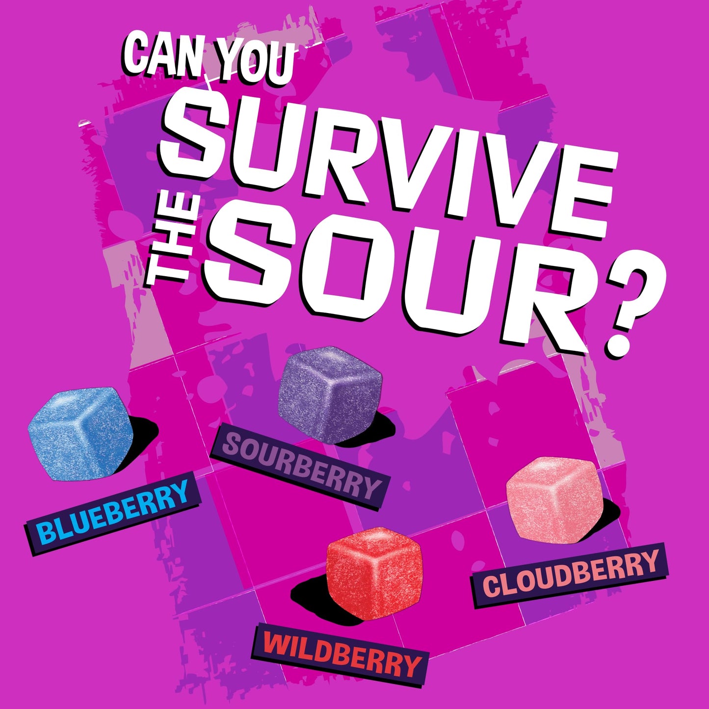 WARHEADS Berry Cubes - Sour, Sweet Berry Mix - Wildberry, Cloudberry, Blueberry, & Sourberry Flavors - 3.5 oz. Theater Boxes - 2 Pack
