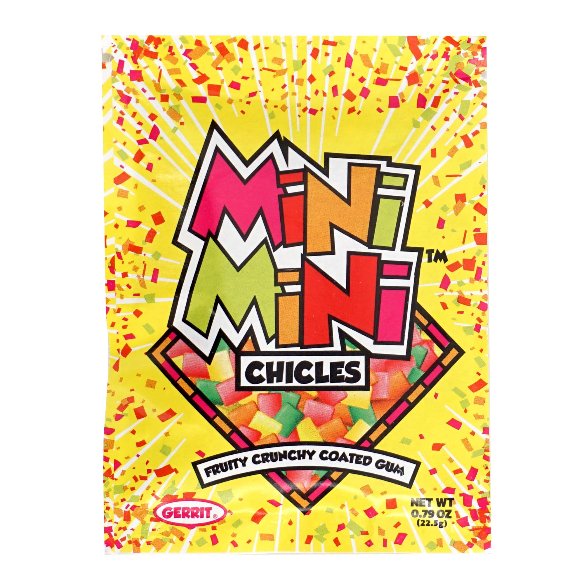 Mini Mini Chicles, Pack of 20, Fruity Crunchy Coated Gum, Mini Chiclets, Bubble Gum