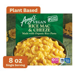 Amy's Frozen Meals, Gluten Free Dairy Free Vegan Rice Mac and Cheeze, Made With Organic Rice Pasta, Microwave Meals, 8 Oz