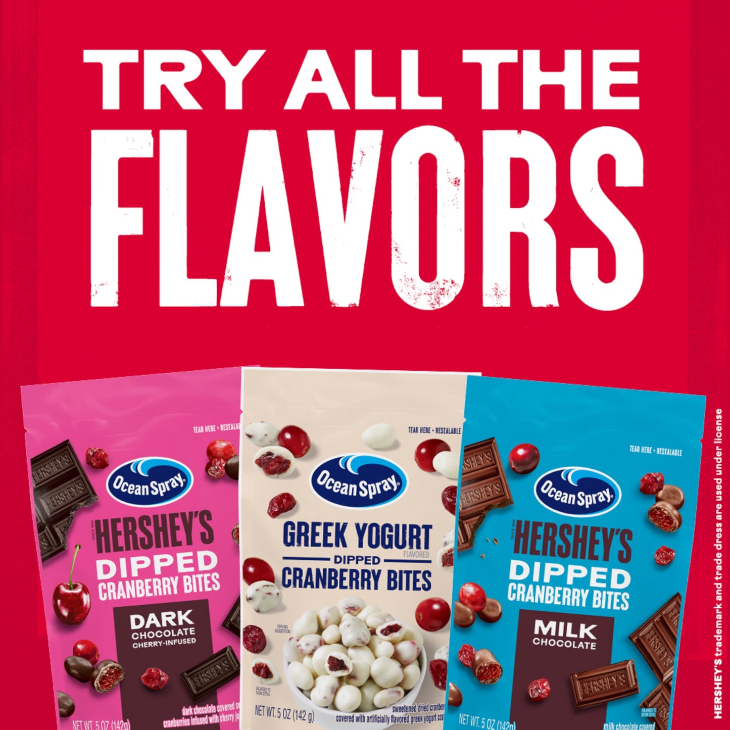 Ocean Spray® Greek Yogurt Covered Craisins®, Greek Yogurt Flavored, Covered Cranberries, Dried Fruit, 5 Oz Pouch