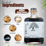 HAKU Smoked Shoyu Soy Sauce (375 ml) - Authentic Japanese Artisanal Umami Seasoning Sauce with Unique Smoky Flavor - Traditional Gourmet Dip Sauce