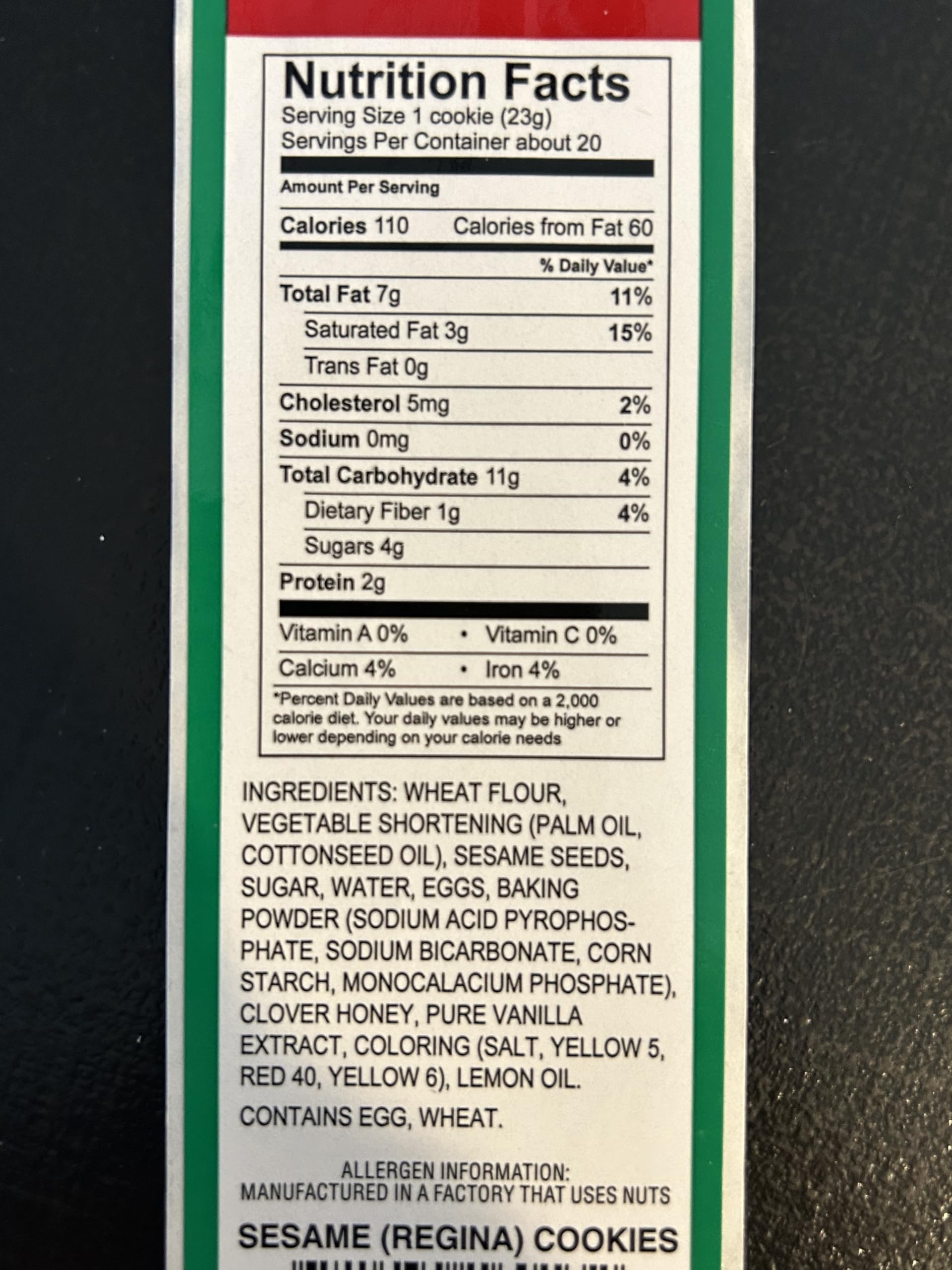 San Paolo Cookies - Sesame (Regina) Cookies - 16oz - 2 Packs