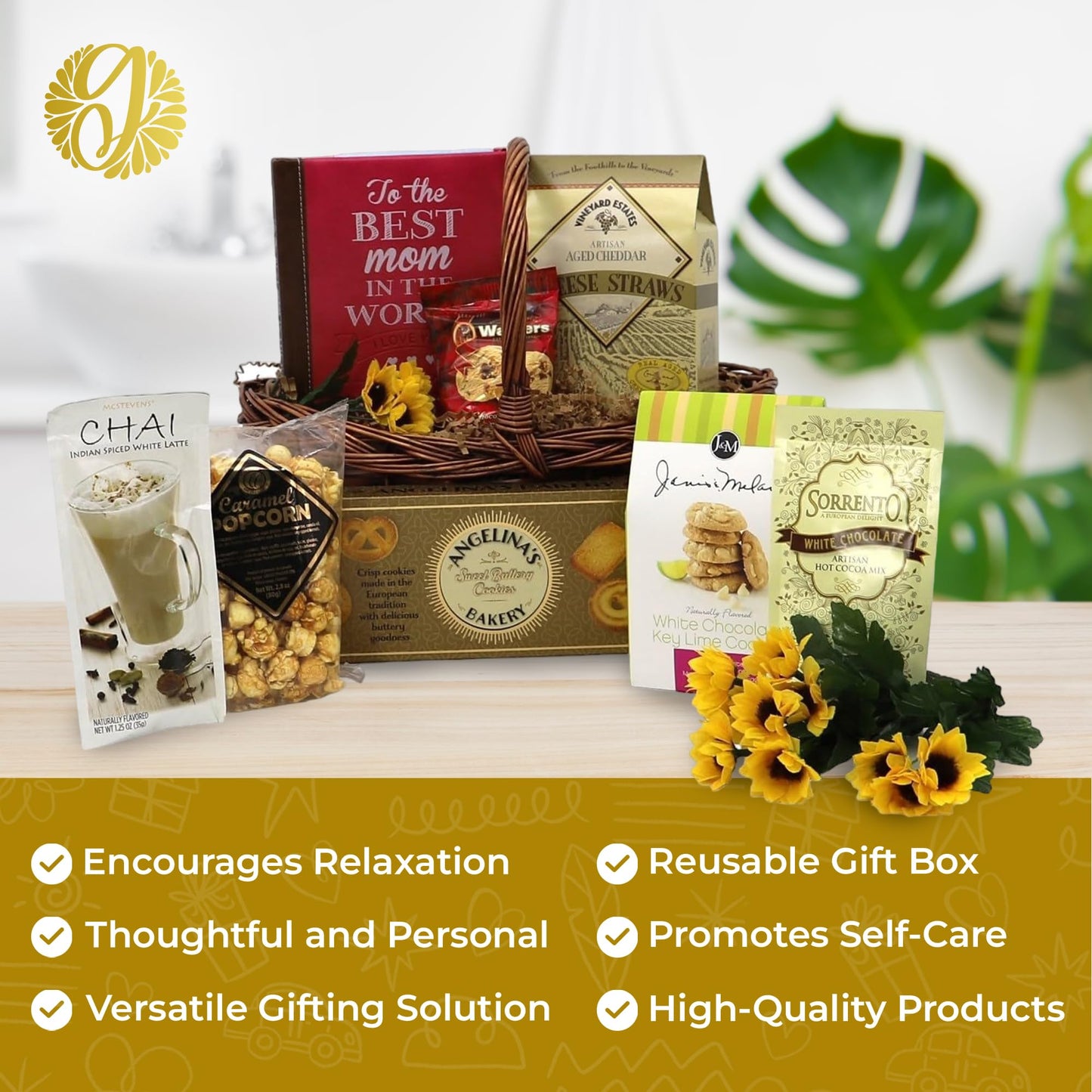 Gift Basket Village - Happy Mother's Day Deluxe Gift Basket - Ultimate Spa Package for Mom - Gifts for Women - Thoughtful Gift Basket for Mom - Ideal