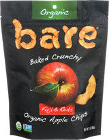 Organic Baked Fuji & Reds Apple Chips Bare Fruit 3 oz Bag