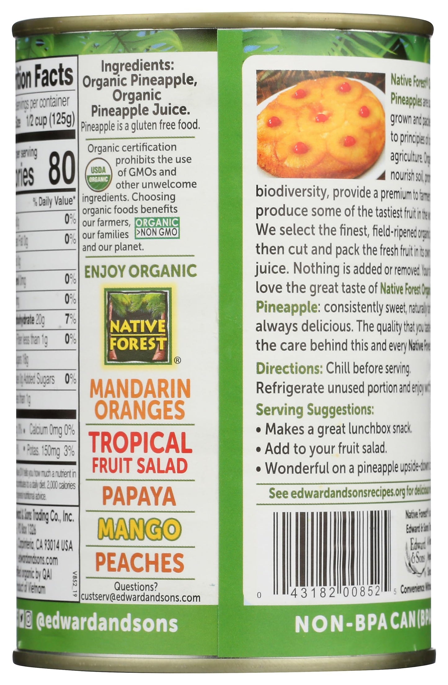 Native Forest Pineapple Slices Organic, 15 oz