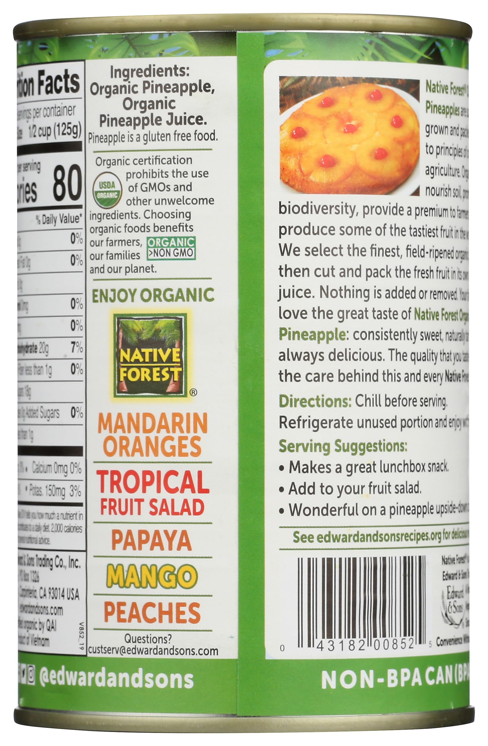 Native Forest Pineapple Slices Organic, 15 oz