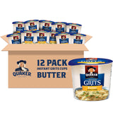 Quaker Instant Grits, Butter Flavor, Breakfast Cereal 1.48 Ounce (Pack of 12)
