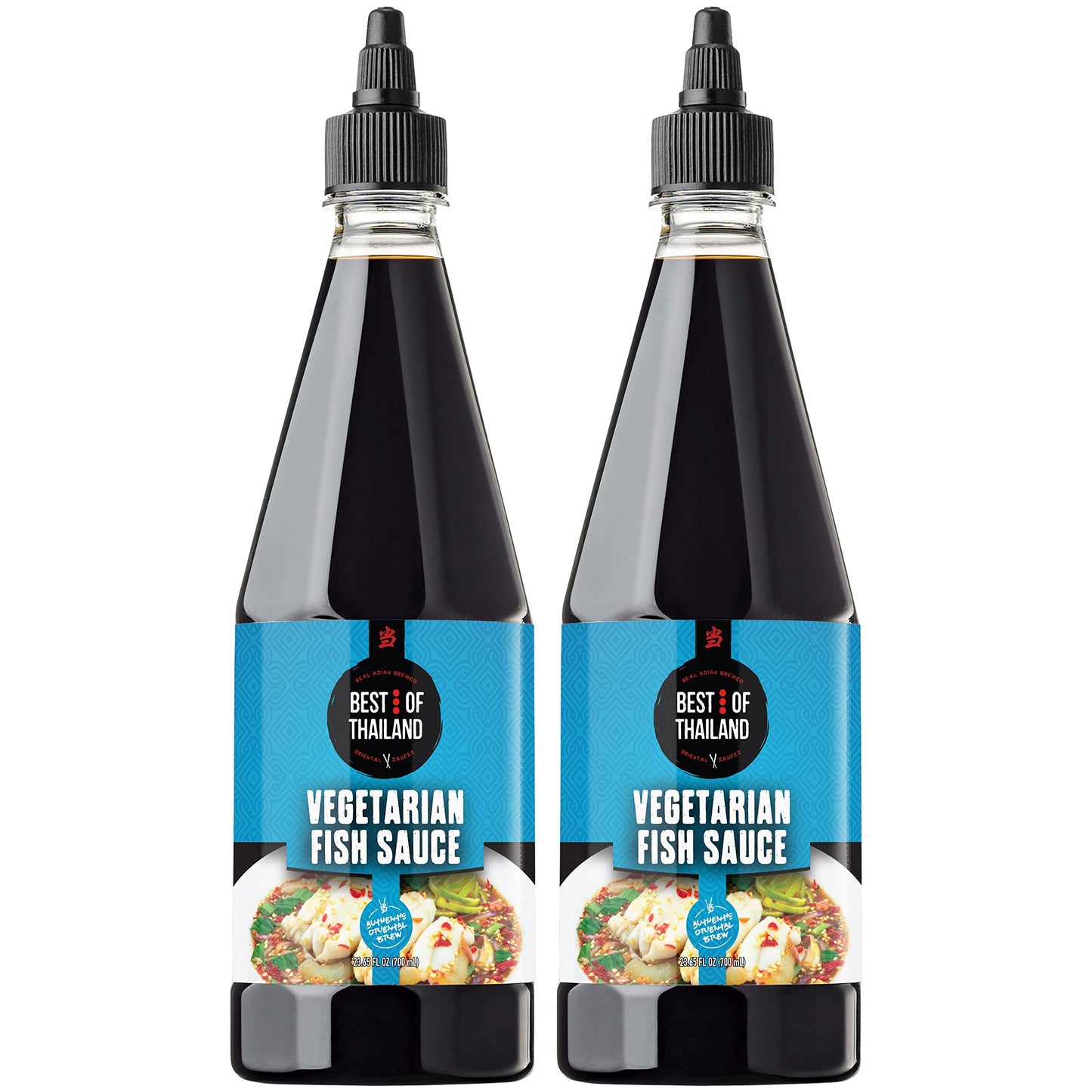 Best Of Thailand Vegetarian Fish Sauce | [Improved NO MSG] Real Authentic Asian Brewed Vegan Sauces for Dressings & Cooking | Certified Kosher