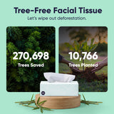 Save Trees Bamboo Facial Tissues -24 Boxes- Bamboo Tissue Boxes, 90 Hypoallergenic Facial Tissues per Box - Unscented, Fragrance-Free, Eco-Friendly