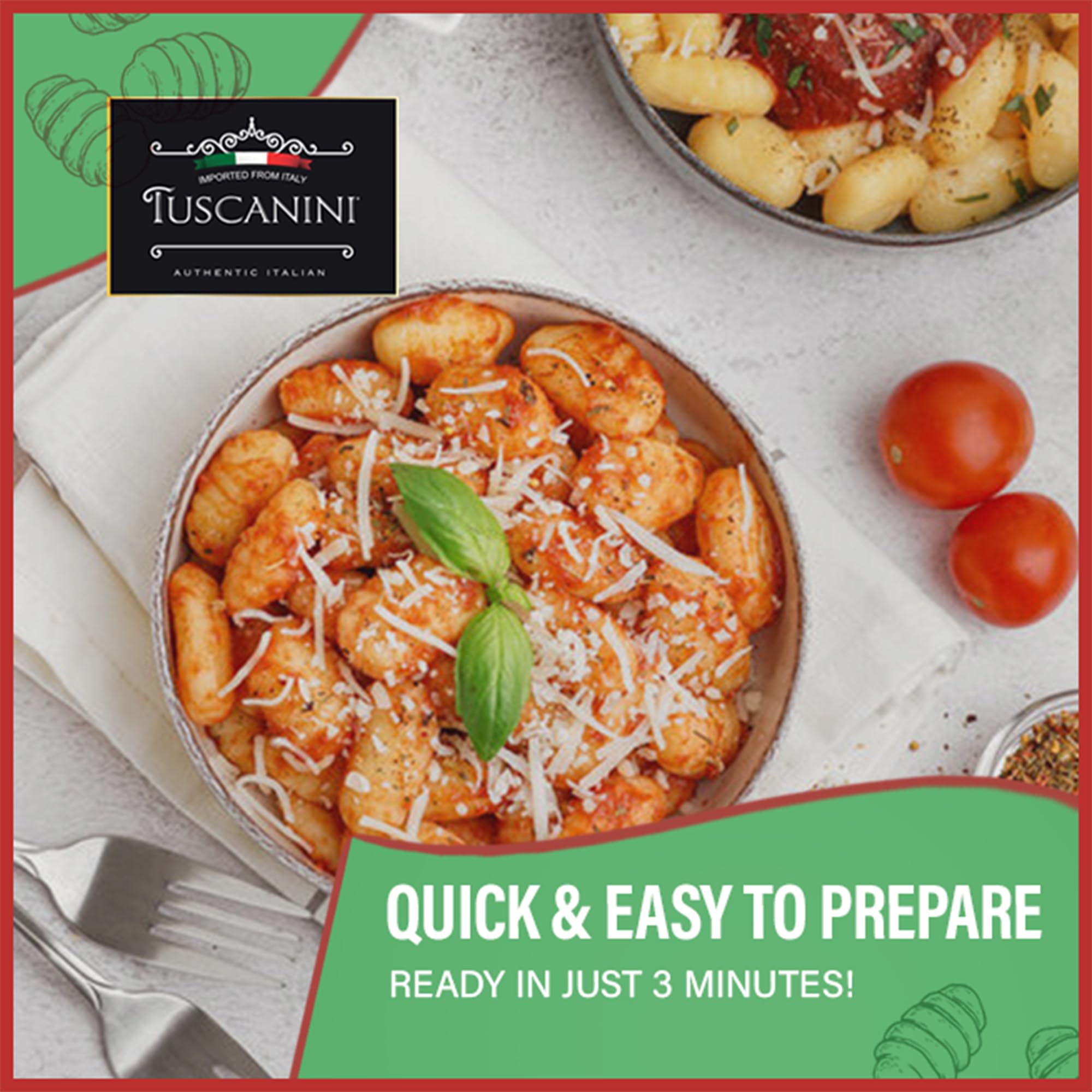 Tuscanini Cauliflower Gnocchi 16oz (2 Pack) | Imported From Italy, Low Fat, Ready in Minutes!