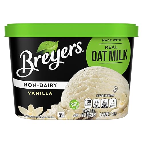 Breyers Non-Dairy For a Delicious Dairy-Free Frozen Treat Vanilla Made With Real Oat Milk 48 oz