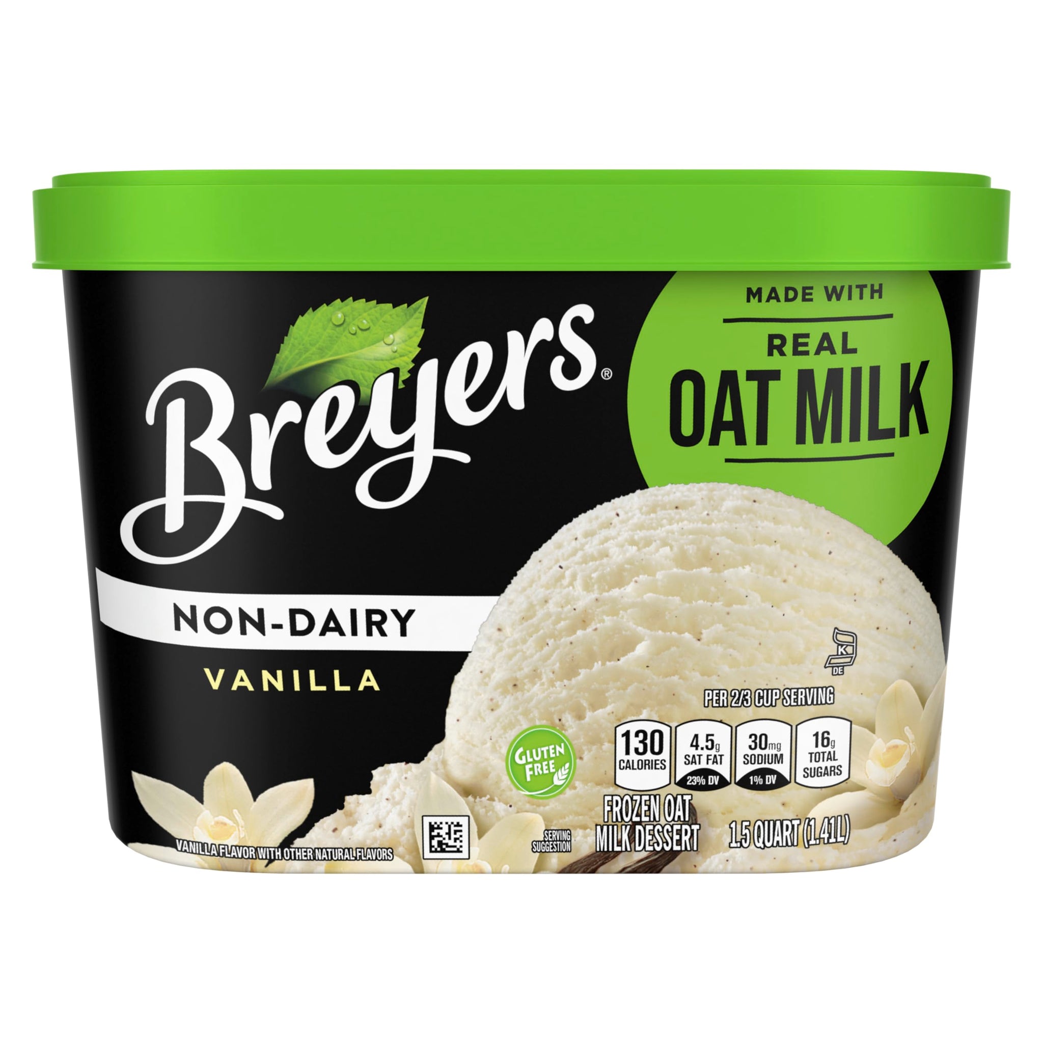 Breyers Non-Dairy For a Delicious Dairy-Free Frozen Treat Vanilla Made With Real Oat Milk 48 oz