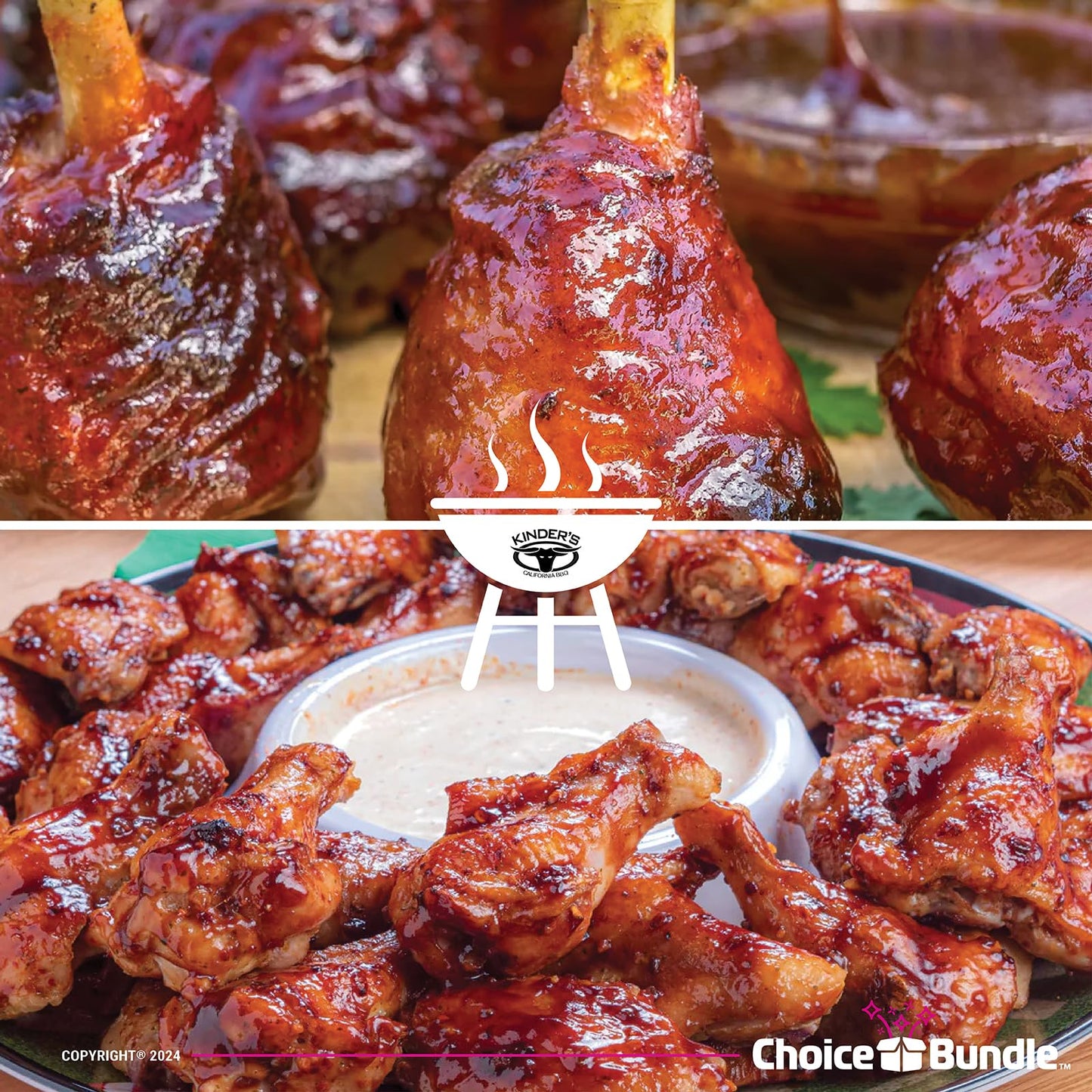 Kinder’s Honey Hot BBQ Premium Barbecue Sauce 2 Pk (31 oz) Great to Dip Toss Glaze & More + Barbecue Masters & Bottle Opener (4 Items)!