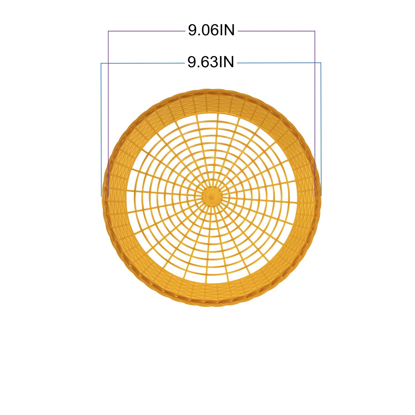 Sedmoon 24 Pack Reusable Plastic Paper Plate Holders Heavy Duty Woven Paper Plate Holder, Gold