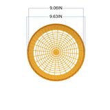 Sedmoon 24 Pack Reusable Plastic Paper Plate Holders Heavy Duty Woven Paper Plate Holder, Gold