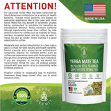 Yerba Mate Tea Bags | Premium Unsweetened Yerba Mate | Chlorogenic Acid Tea | Natural Energy Boost | 50 Tea Bags