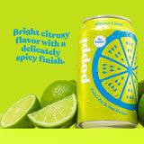 Poppi Sparkling Prebiotic Soda Beverage with Apple Cider Vinegar, Seltzer Water and Fruit Juice, Ginger Lime Flavor, 12 FL Oz, Pack of 12, Packaging