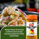 Badia Mango Pepper Seasoning, 6.5 oz - Sweet & Zesty Citrus Pepper Blend for Chicken, Seafood & Vegetables