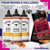 Kinder’s Honey Hot BBQ Premium Barbecue Sauce 3 Pk (46.5 oz) Great to Dip Toss Glaze & More + Barbecue Masters & Bottle Opener (5 Items)!