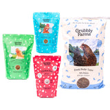 Grubbly Farms Adult Chicken Bundle - Chicken Grit, Fresh Pecks Layer Feed Pellets, Omega Mix & Grubblies - Complete Nutrition, Proper Digestion