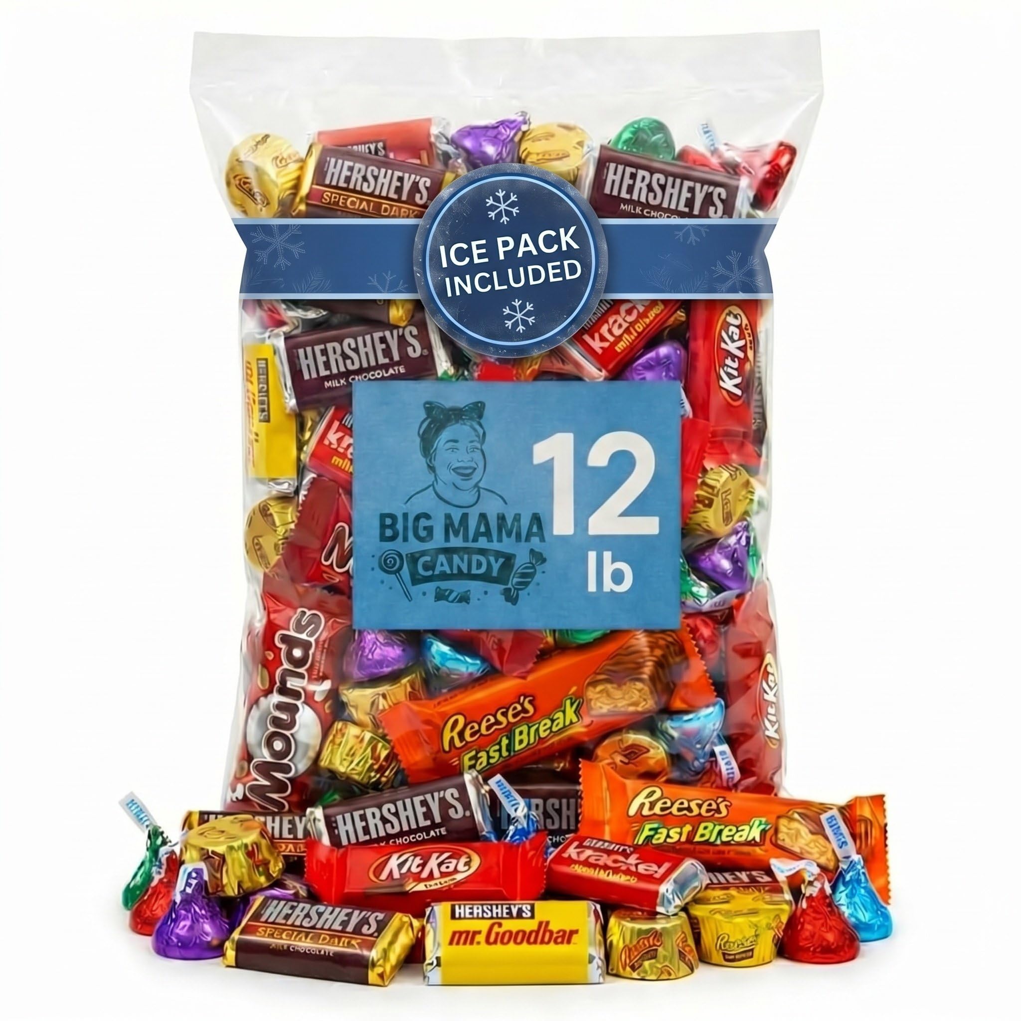 Big Mama Candy Chocolate Variety Pack 12 lb Bulk Individually Wrapped