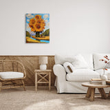 Stupell Industries Giant Sunflower Stalk Country Side Landscape Spiral Sky Canvas Wall Art, Design by Thomas Fluharty