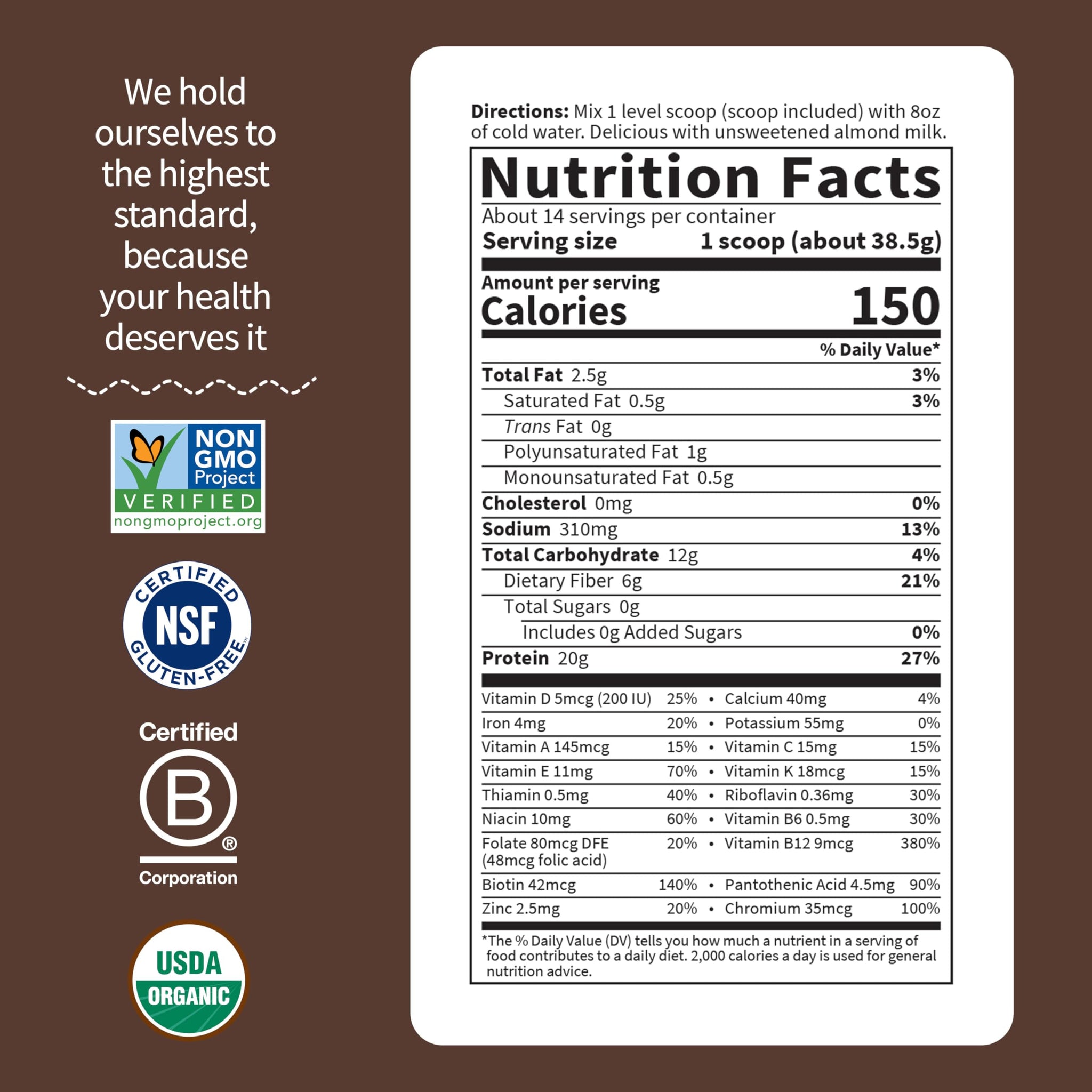 Garden of Life Meal Replacement Shakes, Raw Organic, Chocolate Protein Powder with Plant Based Pea Protein, Sprouts, Greens, Probiotics, Dairy Free 14