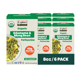 Explore Cuisine Organic Edamame & Mung Bean Fettuccine -Easy-to-Make Pasta - High in Fiber and Plant-Based Protein - Non-GMO, Gluten Free, Vegan, 8 oz