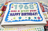 RETRO CANDY YUM ~ 1968 58th Birthday Gift Box Nostalgic Retro Candy Assortment from Childhood for 58 Year Old Man or Woman Born 1968