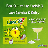 Limon 7 Salt & Lemon Powder Mexican Candy 2 Pack 100 Pieces (200 Pieces Total)