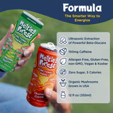 Melting Forest Functional Mushroom Energy Drink - 150mg Caffeine, L-Theanine, Cordyceps & Lion's Mane - Adaptogen Drink for Energy & Focus, Cognitive