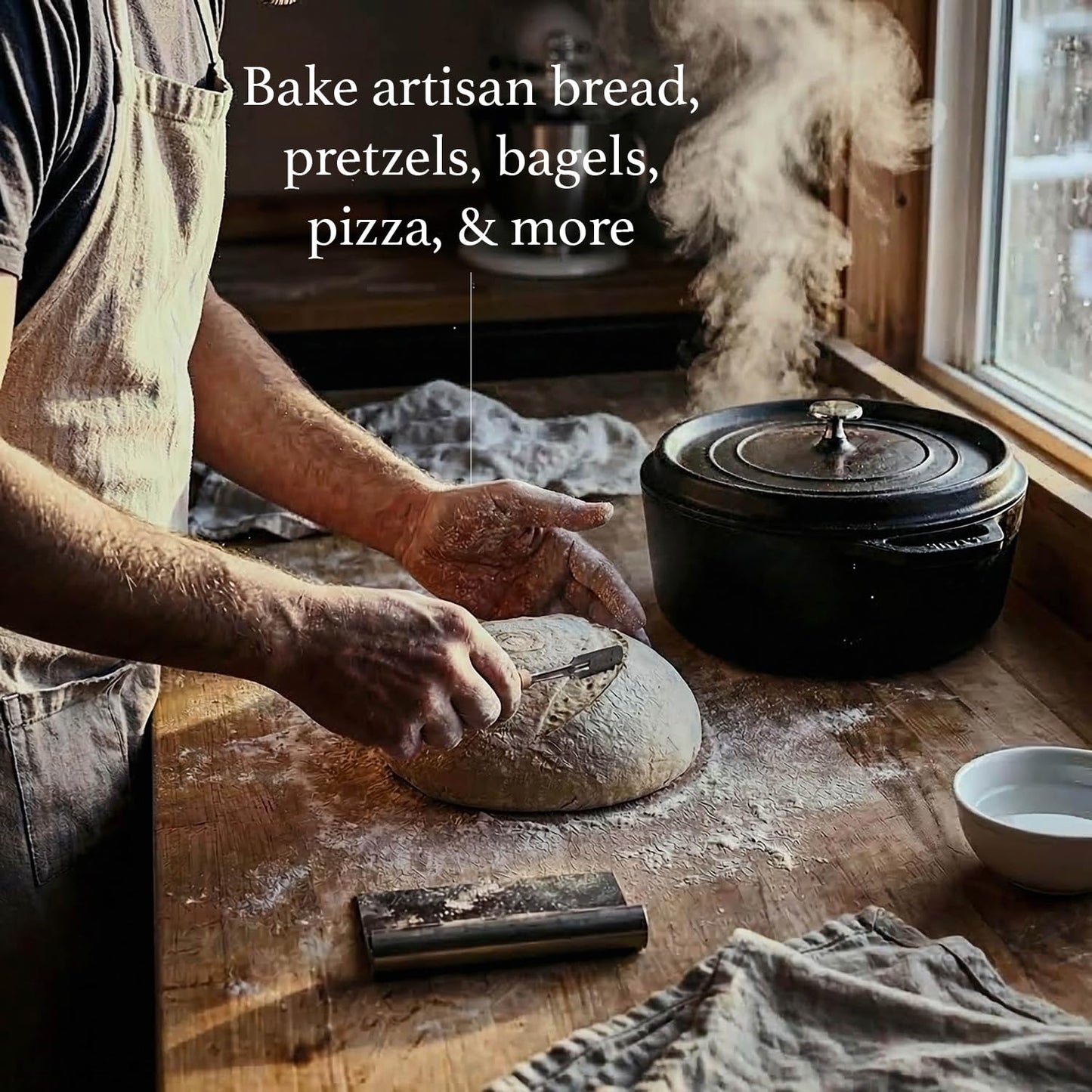 Crumb & Crust Premium Sourdough Starter Culture - Dehydrated Sourdough Starter w/Live Active Cultures for Artisan Bread Baking, Open Crumb & Crisp Crust - Natural Fermentation - Non-GMO - Made in USA