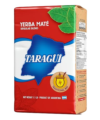 Taragüi Yerba Mate with Stems, 500 gr - 1.1 lbs (Red Pack)