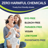 Splash Earth Laundry Detergent Sheets (64 Loads, Fresh Scent), Eco-Friendly Washer Sheets Detergent, Plastic-Free Travel Laundry Soap, 32 Strips