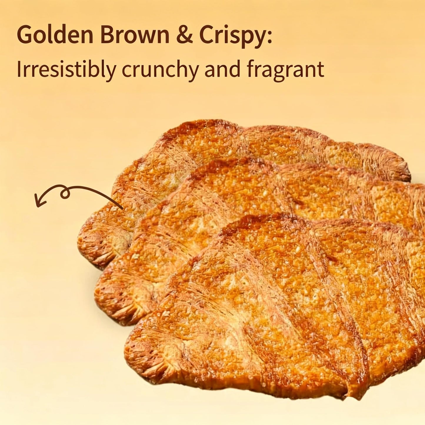 Korean Flat Croissant Snack - Crispy & Buttery Caramel Dessert Bites, Individually Wrapped, Perfect for Holiday Parties & Shareable Treats, 3.81 oz