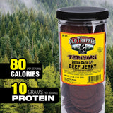 Old Trapper Double Eagle Beef Jerky, Teriyaki Flavor, 21oz. 80-Piece Jar, Natural Wood Smoked Meat Snacks, 10 Grams of Protein and 80 Calories per