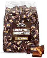 Bulk English Toffee Chocolate Candy Bars (Approx 55 Pieces, 1 Pound) - Crunchy Toffee Covered in Rich Milk Chocolate, Perfect Mini Bars for Parties