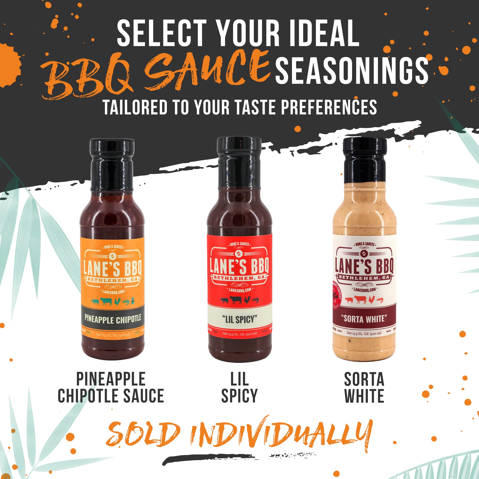 Lane's Pineapple Chipotle BBQ Sauce, All-Natural Tropically Inspired Barbecue Sauce, Goes Great with Chicken, Pulled Pork & Brisket, No MSG, No